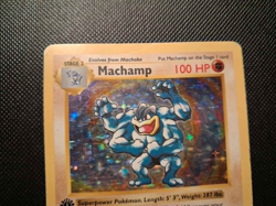 Pokemon Machamp 1st Edition Base Set Shadowless 008/102 Card. Rough Condition - Image 2