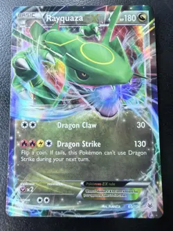Pokemon TCG Roaring Skies Holo Rare Rayquaza Ex Card Number 60/108 - Image 1