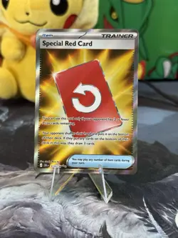 Special Red Card 113/086 Ultra Rare Chaos Rising Pokemon NM - Image 1
