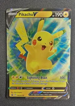 Pikachu V Promo SWSH: Sword & Shield Promo Cards SWSH198 NM - Image 1
