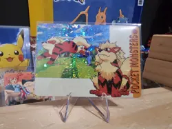 Pokemon Vintage Vending Prism Sticker 1999 Nintendo Arcanine #17 Charizard back - Image 4