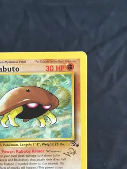 Kabuto W Stamp Stamped WOTC Promo, Fossil, 50/62, LP+ Pokemon Card - Image 3