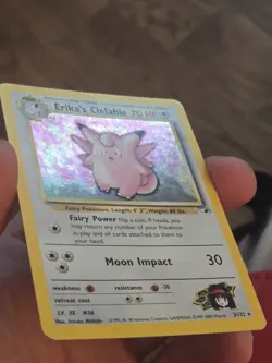 Pokemon TCG Erika's Clefable Gym Heroes Holo Card 3/132 Unlimited Rare - Image 3