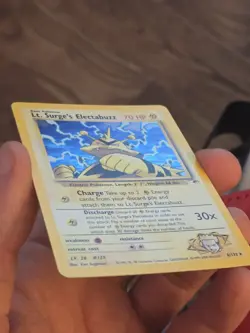 Pokemon TCG Lt. Surge's Electabuzz Holo Rare Card 6/132 Gym Heroes - Image 3