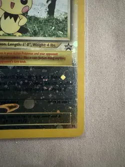 Pichu - 35 - Pokemon Wizards Black Star Promo Card Reverse Holo LP - Image 2