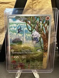 Pokemon Card TCG - Meditite 153/142 Illustration Rare Stellar Crown Near Mint - Image 1