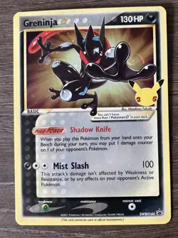 Pokemon Card Greninja Gold Star SWSH144 Sword & Shield Promo Holo Promo MINT - Image 1