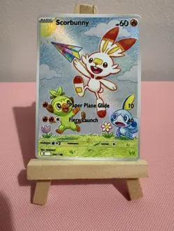 Scorbunny Sobble Grookey Pokemon Card Display Art Card - Image 1