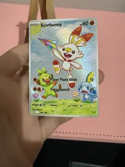 Scorbunny Sobble Grookey Pokemon Card Display Art Card - Image 2