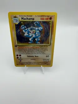 Pokemon TCG 4-Card Holo Lot Magneton Machamp Gengar Wigglytuff WOTC 1999 - Image 2
