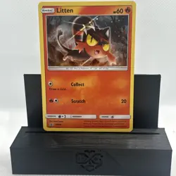 Pokemon TCG Litten Black Star Promo SM02 Holo Card SWIRL NM - Image 1
