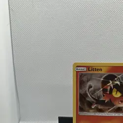 Pokemon TCG Litten Black Star Promo SM02 Holo Card SWIRL NM - Image 2