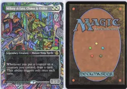 Mikey & Leo, Chaos & Order (Borderless) 0200 Teenage Mutant Ninja Turtles MTG NM - Image 3