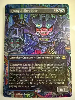 Krang & Shredder (Borderless) #201 (Foil) NM Teenage Mutant Ninja Turtles - Image 1