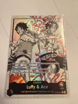 ST30-001 Luffy &Ace Leader Alt Art One Piece Card Game ENGLISH - Image 2