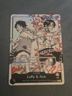 Luffy & Ace ST30-001 Alt Art Leader One Piece Trading Card Game Mint - Image 1
