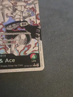 Luffy & Ace ST30-001 Alt Art Leader One Piece Trading Card Game Mint - Image 4