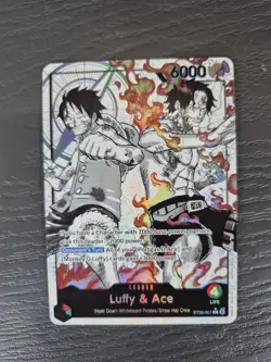 Luffy & Ace ST30-001 Alt Art Leader One Piece Trading Card Game - Image 1