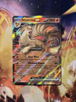 Pokemon Ninetales EX TCG Holo Card Double Rare Scarlet & Violet 151 038/165 - Image 1