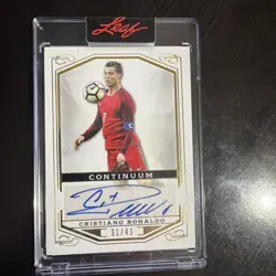 Cristiano Ronaldo Autograph Card - 2022 Leaf Continuum Auto 31/41 card #116 - Image 1