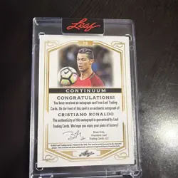 Cristiano Ronaldo Autograph Card - 2022 Leaf Continuum Auto 31/41 card #116 - Image 2