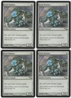 Grid Monitor x4 4x 2003 Mirrodin PLAYSET Colorless Artifact Creature MTG NM AZ2 - Image 1