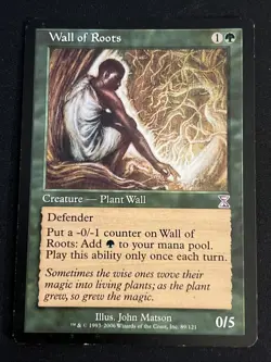 1x Wall of Roots (89) Time Spiral - Timeshifted LP MTG Magic x1 MKE - Image 1