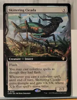 Mtg SKITTERING CICADA EXTENDED ART NM CMM 0750 -Argo- - Image 1