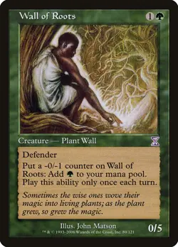 1 x Wall of Roots - Time Spiral - Time Shifted - LP - Magic The Gathering - MTG - Image 1