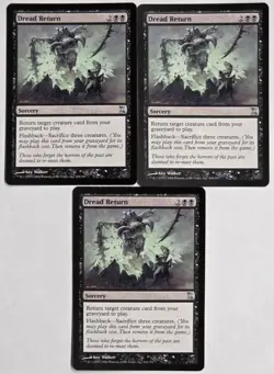 3 x Dread Return Time Spiral MTG Magic The Gathering TCG Cards Uncommon Black - Image 1