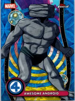 2026 Topps Finest Fantastic Four AWESOME ANDROID Negative Zone Blue /150 #NZ-013 - Image 1