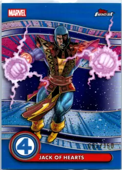 2026 Topps Finest Fantastic Four JACK OF HEARTS Blue /150 #064 Uncommon - Image 1