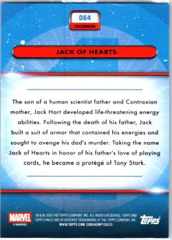 2026 Topps Finest Fantastic Four JACK OF HEARTS Blue /150 #064 Uncommon - Image 2