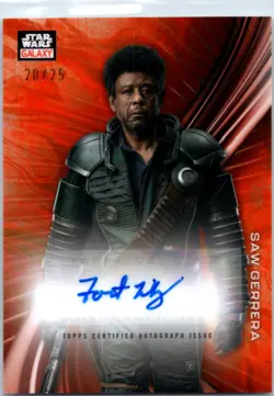 2025 Topps Chrome Star Wars Galaxy SAW GERRERA Orange Auto /25 #GR-FW - Image 1