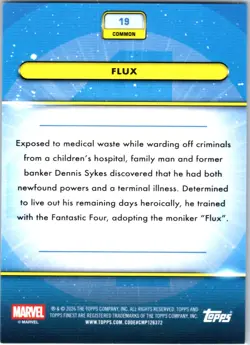 2026 Topps Finest Fantastic Four FLUX Blue Refractor /150 #19 Common - Image 2
