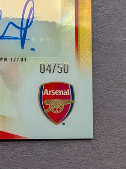 2025-26 Topps Chrome UEFA CC Thierry Henry Legends Auto Gold Lava Refractor #/50 - Image 5