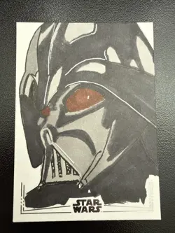 2025 Topps Star Wars Smugglers Outpost Darth Vader Sketch Ryan Johnston - Image 1