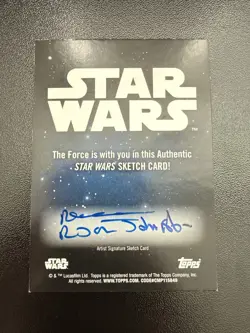 2025 Topps Star Wars Smugglers Outpost Darth Vader Sketch Ryan Johnston - Image 2