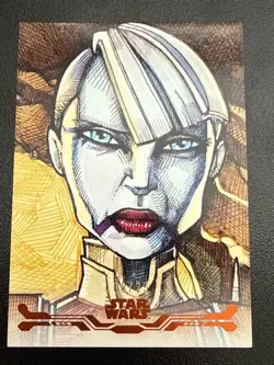 2025 Topps Star Wars Smugglers Outpost Asajj Ventress Stellar Art /25 SAS-5 - Image 1