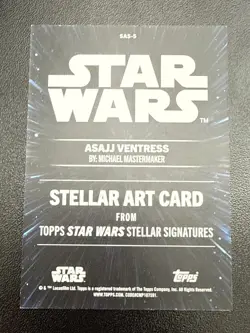 2025 Topps Star Wars Smugglers Outpost Asajj Ventress Stellar Art /25 SAS-5 - Image 2