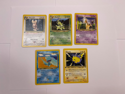 1st Edition Pokemon Neo Genesis Lot Bayleef Pikachu Noctowl Girafarig Wooper - Image 1