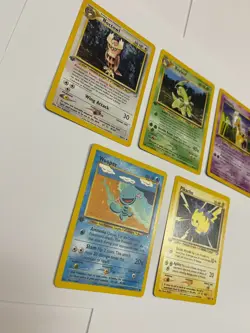 1st Edition Pokemon Neo Genesis Lot Bayleef Pikachu Noctowl Girafarig Wooper - Image 2