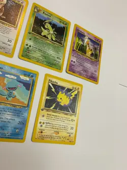 1st Edition Pokemon Neo Genesis Lot Bayleef Pikachu Noctowl Girafarig Wooper - Image 3