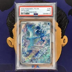 PSA 9 MINT 2025 Pokemon Journey Together ARTICUNO #161 Illustration Rare - Image 2