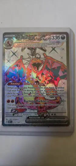 Pokemon TCG Charizard ex 215/197 SV03 Obsidian Flames Full Art UR Holo Eng - Image 1