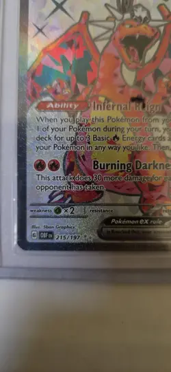 Pokemon TCG Charizard ex 215/197 SV03 Obsidian Flames Full Art UR Holo Eng - Image 4