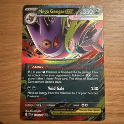 Mega Gengar EX 056/094 Phantasmal Flames Double Rare Pokemon TCG Card - Image 1