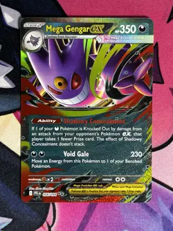 Pokemon TCG Mega Gengar ex 056/094 Double Rare Phantasmal Flames Card - Image 1