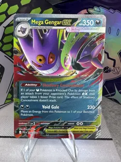 Mega Gengar ex 056/094 Phantasmal Flames Double Rare Pokemon Card - Image 1