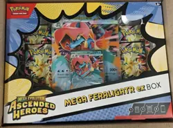 Pokemon TCG Mega Evolution Ascended Heroes Mega Feraligatr Box x 4 - Image 1